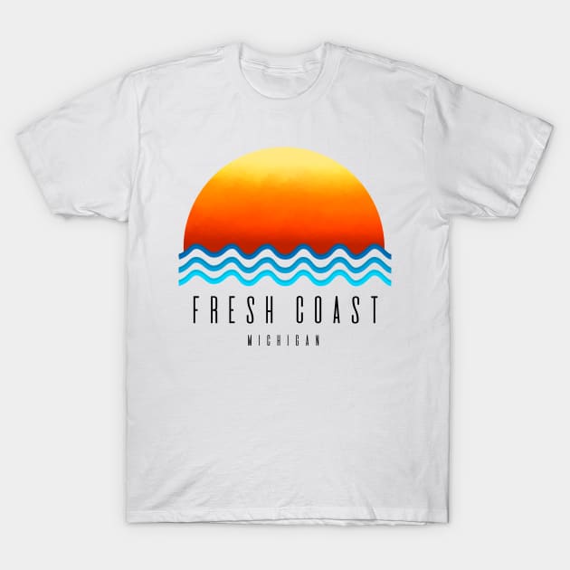 Fresh Coast Sunset T-Shirt by Megan Noble